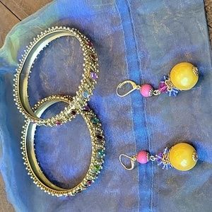 Cache Bracelet and Earrings Set